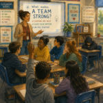 Teacher noticing a quiet student in a classroom discussion